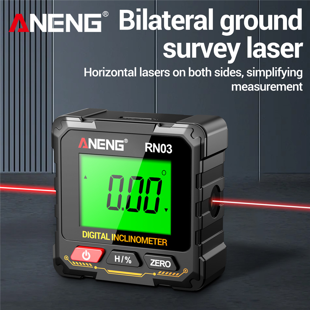 Industrial Laser Alignment - Pengukur Sudut Digital Magnetik 4-Sisi 360