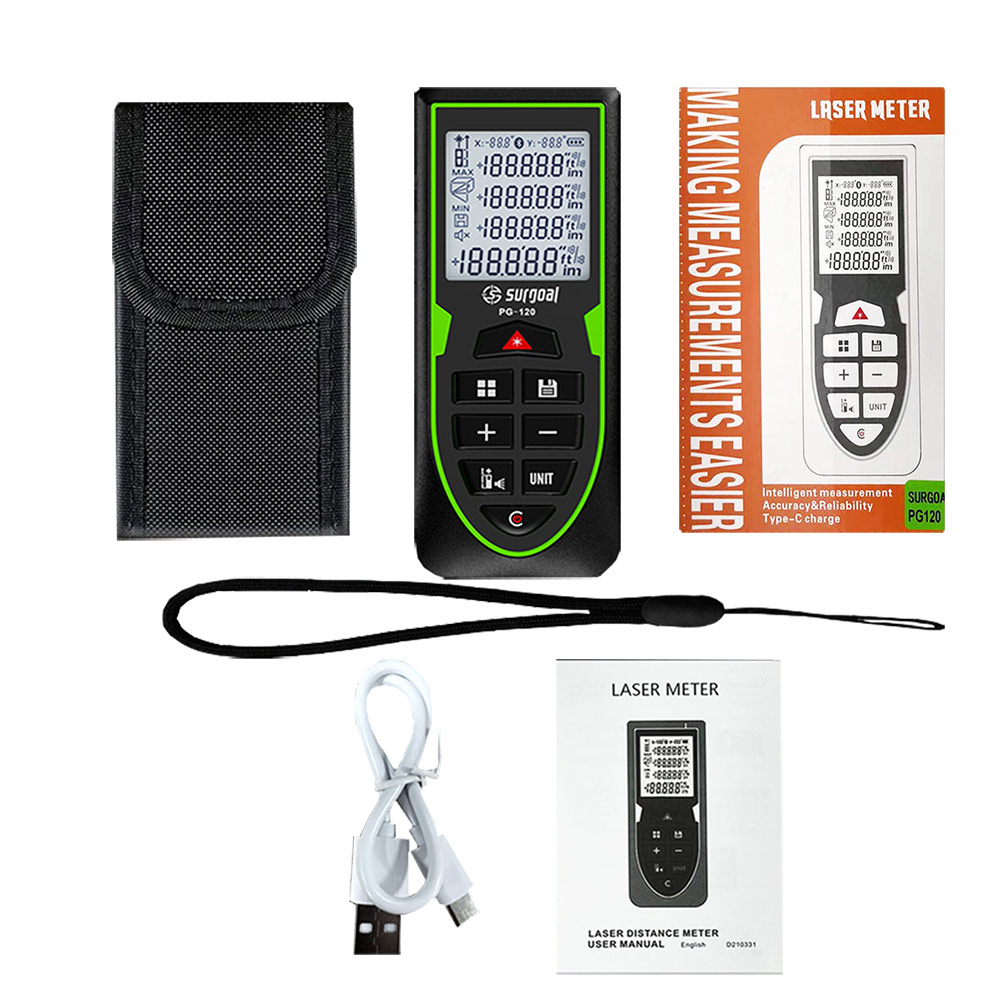 Pengukur Jarak Laser Hijau 120 - Industrial Laser Tape Measure ulasan dan harga