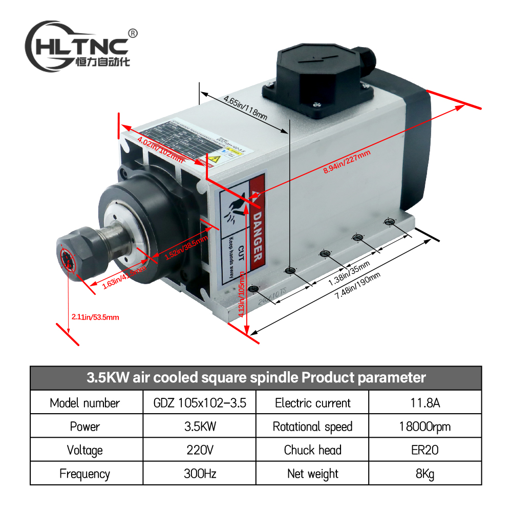 Set Motor Spindle 3.5KW ER20 2 - Cnc Spindle Motor ulasan dan harga