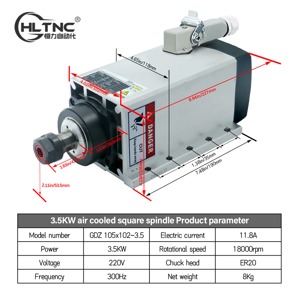 Set Motor Spindle 3.5KW ER20 2 - Cnc Spindle Motor ulasan dan harga
