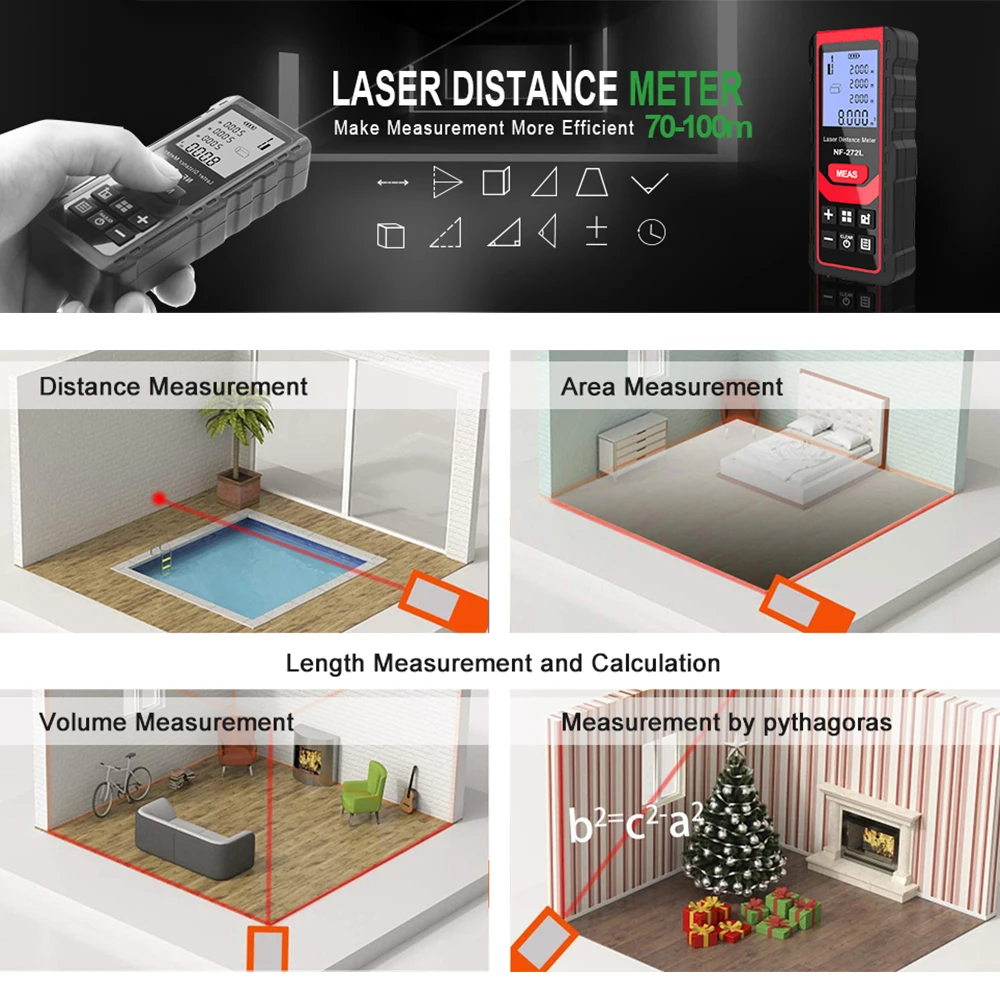 Noyafa NF-271 pengukur jarak L - Industrial Laser Rangefinder ulasan dan harga