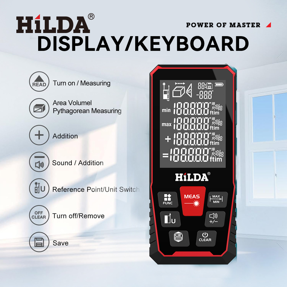 HILDA pengukur jarak Laser 50M - Industrial Laser Rangefinder ulasan dan harga