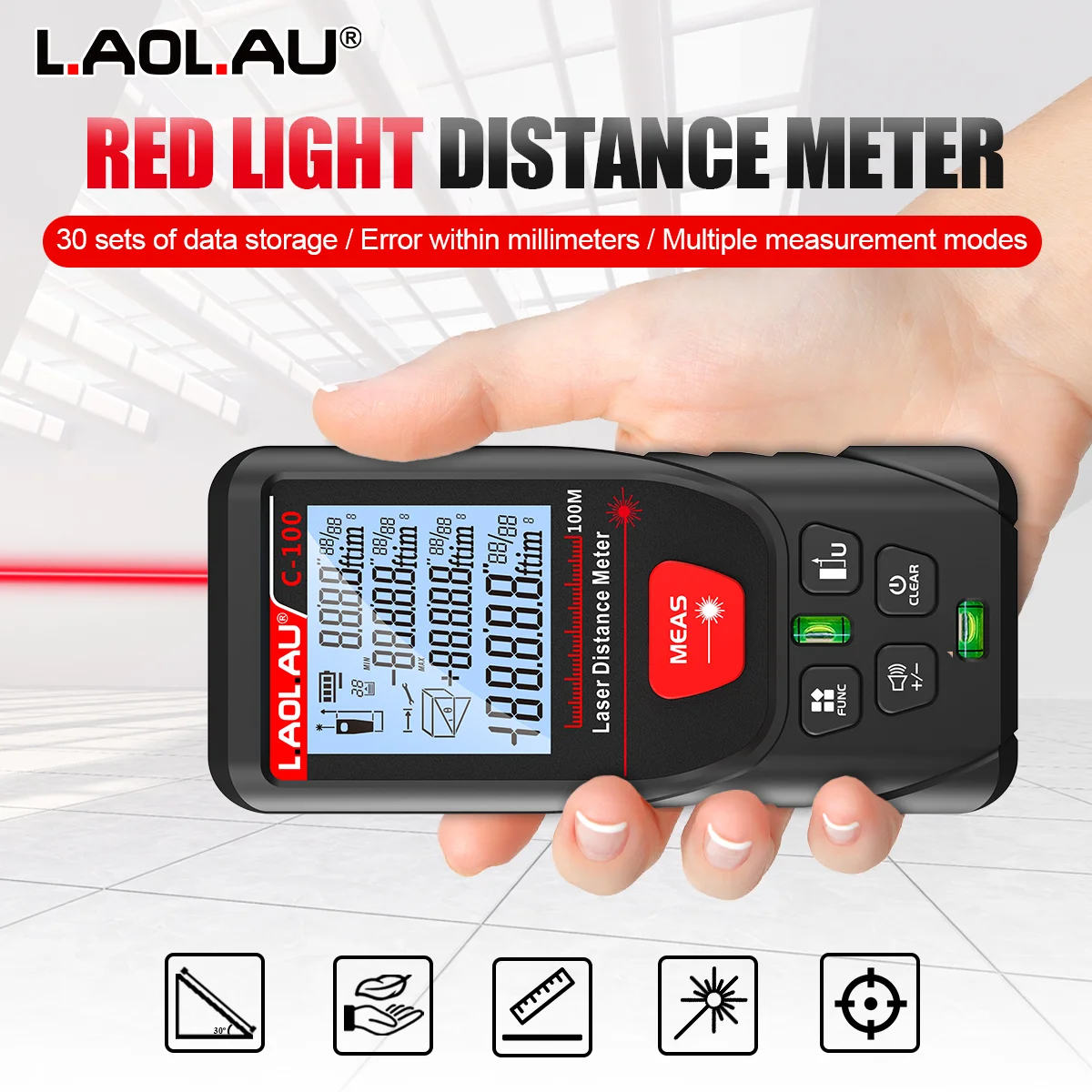 LAOLAU Pengukur Jarak Laser Di - Industrial Laser Rangefinder ulasan dan harga