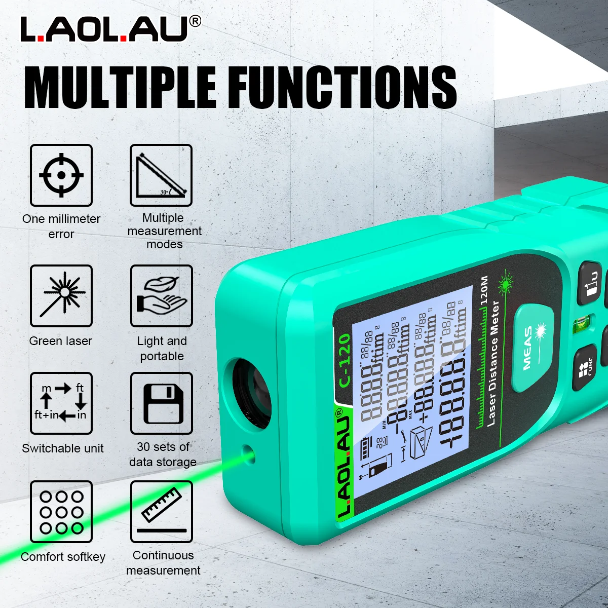 LAOLAU Pengukur Jarak Laser Di - Industrial Laser Rangefinder ulasan dan harga