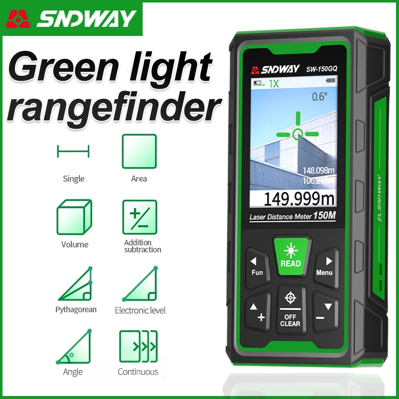 Pengukur Jarak Laser Hijau Dig - Industrial Laser Rangefinder ulasan dan harga